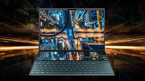 Notebook Asus ZenBook Duo podsvietená klávesnica zdvih