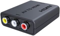 PremiumCord Převodník AV kompozitního signálu a stereo zvuku na HDMI 1080p (KHCON-47)