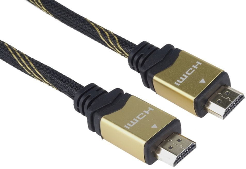 PremiumCord HDMI 2.0 High Speed + Ethernet propojovací kabel HQ, zlacené konektory, 0,5 m (KPHDM2Q05)