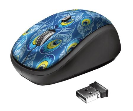 Herní myš Trust Yvi Wireless Peacock 23388 nastavení 800 1 600 DPI komfort precizní