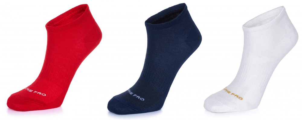 ALPINE PRO trojité balení unisex ponožek Naoko 35 - 38 vícebarevná