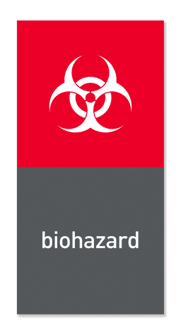 Simplehuman Magnetický štítek na odpadkový koš, nebezpečný odpad (Biohazard)