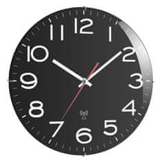TFA 60.3509 Rádiem řízené analogové nástěnné hodiny, černé