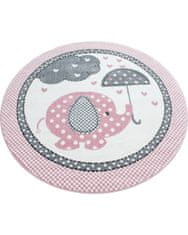 Ayyildiz Dětský kusový koberec Kids 570 pink kruh 120x120 (průměr) kruh