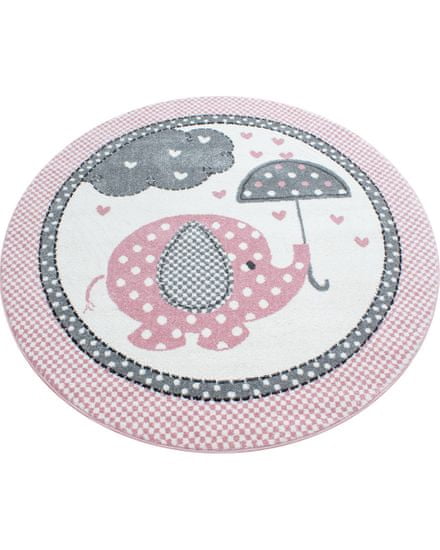 Ayyildiz AKCE: 160x160 (průměr) kruh cm Dětský kusový koberec Kids 570 pink kruh
