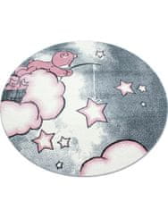 Ayyildiz Dětský kusový koberec Kids 580 pink kruh 160x160 (průměr) kruh