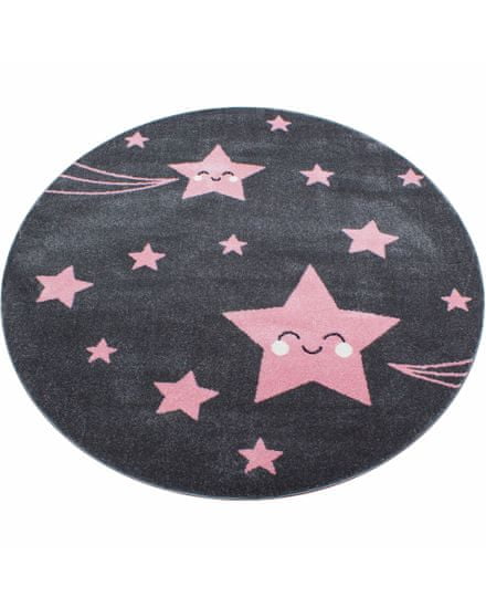 Ayyildiz AKCE: 120x120 (průměr) kruh cm Dětský kusový koberec Kids 610 pink kruh
