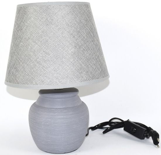 DUE ESSE Šedá stolní lampa 30 cm, keramika