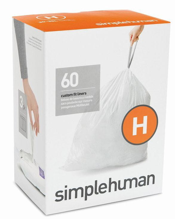 Simplehuman Sáčky do odpadkového koše 30-35 L, typ H zatahovací, 3 x 20 ks ( 60 sáčků ) CP