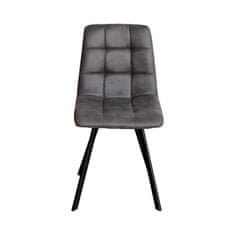 IDEA nábytek Jídelní židle BERGEN šedé mikrovlákno