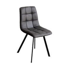 IDEA nábytek Jídelní židle BERGEN šedé mikrovlákno
