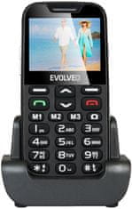 Evolveo EasyPhone XD s nabíjecím stojánkem, Black