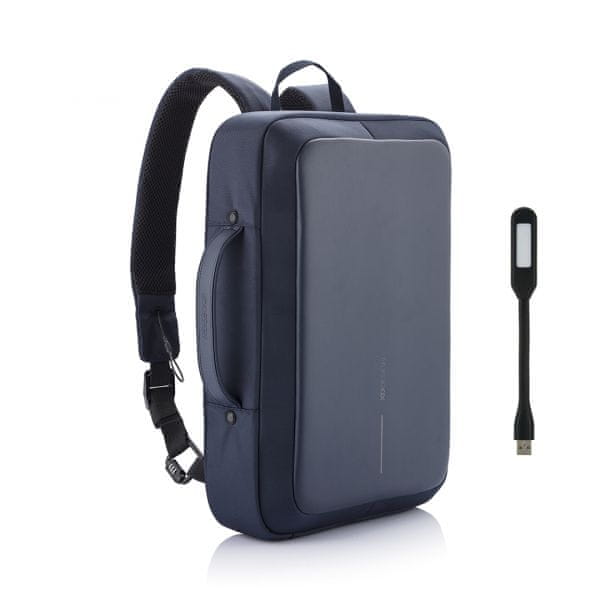 Levně XD Design Bezpečnostní batoh/aktovka Bobby Bizz 15,6", modrý P705.575