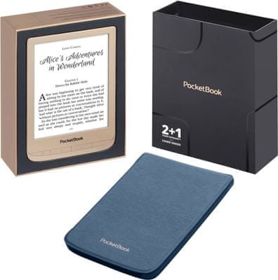 Čtečka e-knih PocketBook 627 Touch Lux 4, zlatá, lehká, kompaktní, velká paměť