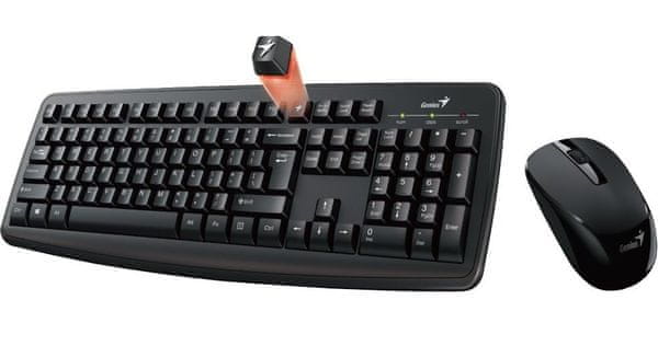 Bezdrátová klávesnice a bezdrátová myš Genius KM-200