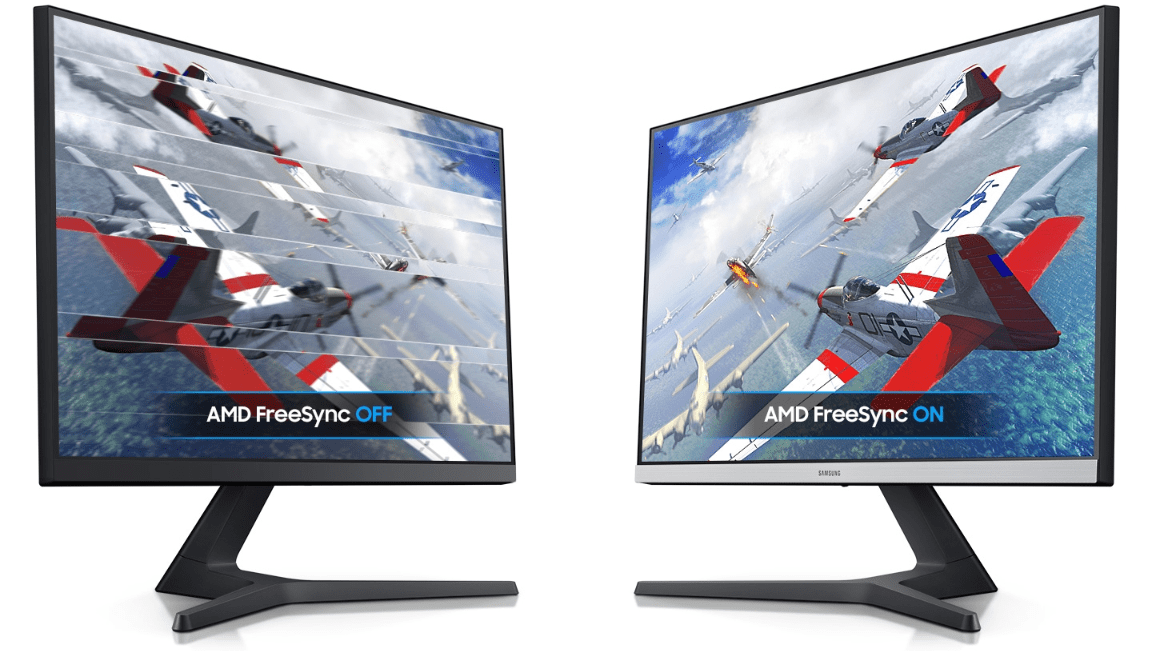 herní monitor Samsung UR55(LU28R550UQUXEN) snížení zpoždění a trhání obrazu Funkce AMD Radeon FreeSync 