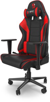 Gamer szék SilentiumPC Gear SR300F V2 (SPG038), ergonomikus felépítés, légáteresztő kárpitozás, 120 kg-ig, testreszabható, forgó, párna a derék és a fej mögött