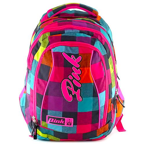 Pink Studentský batoh 2v1 , Backpack Rainbow (2 In 1)