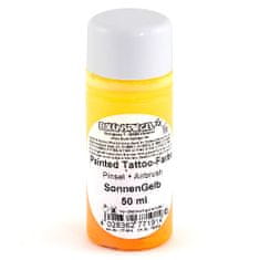 Eulenspiegel Airbrush tetovací barva, Airbrush tetovací barva 50ml - Slunečná žlutá