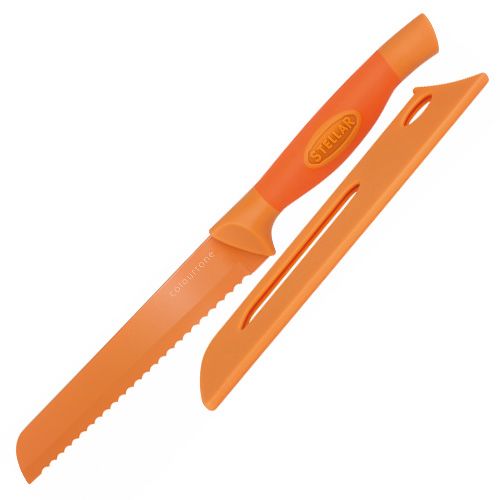 Stellar Nůž na chléb , Colourtone, čepel nerezová, 18 cm, oranžový