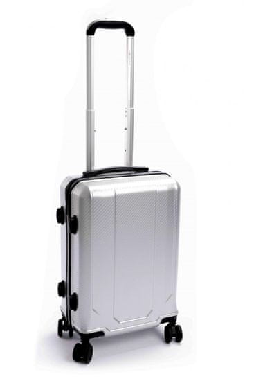 Leonardo kabinový cestovní kufr 33x23x55 cm šedá