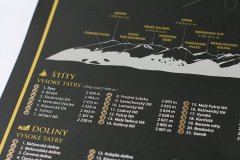 68 Travel Stírací mapa Vysokých Tater 84 x 60 cm - mapa v dárkovém tubusu