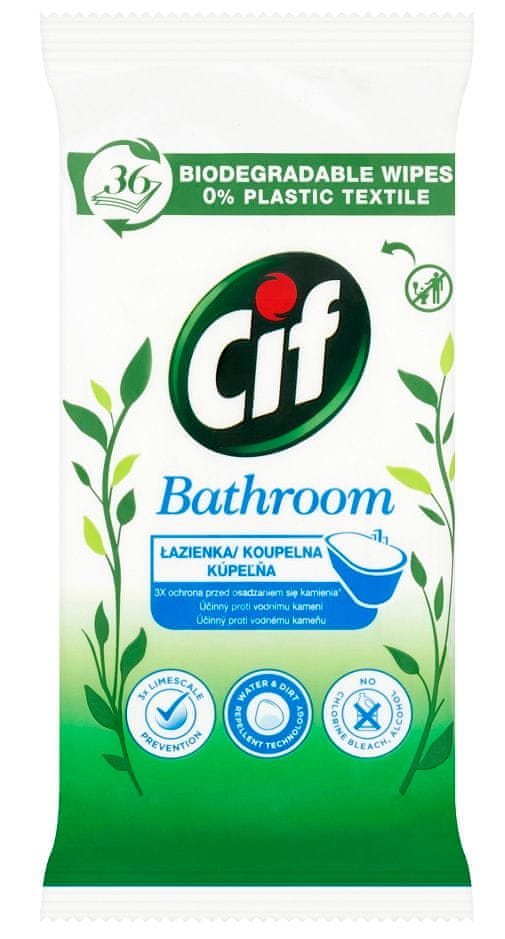 Cif Nature´s Koupelna čisticí ubrousky 36 ks