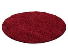 Ayyildiz Kusový koberec Dream Shaggy 4000 Red Kruh 120x120 (průměr) kruh