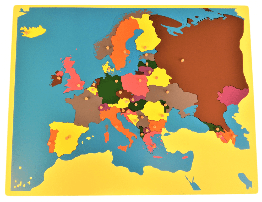 Montessori pomůcky Puzzle mapa Evropa bez rámečku
