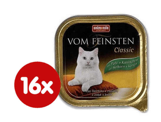 Animonda Vom Feinstein cat krůta + králík 16 x 100g