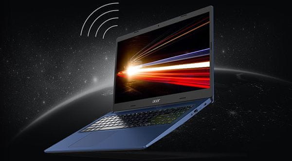 Notebook Acer Aspire 3 najrýchlejší najnovší Wi-Fi ac silný signál rýchle bezdrôtové pripojenie
