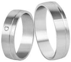Beneto Dámský prsten z oceli s krystelem SPD06 (Obvod 57 mm)