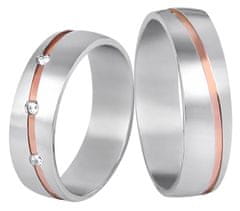 Beneto Dámský bicolor prsten z oceli SPD07 (Obvod 51 mm)