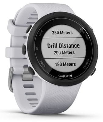 Plavecké chytré hodinky Garmin Swim 2, sledování tepu při plavání, SWOLF skóre, počítání bazénů, GPS, Glonass, plavecké metriky