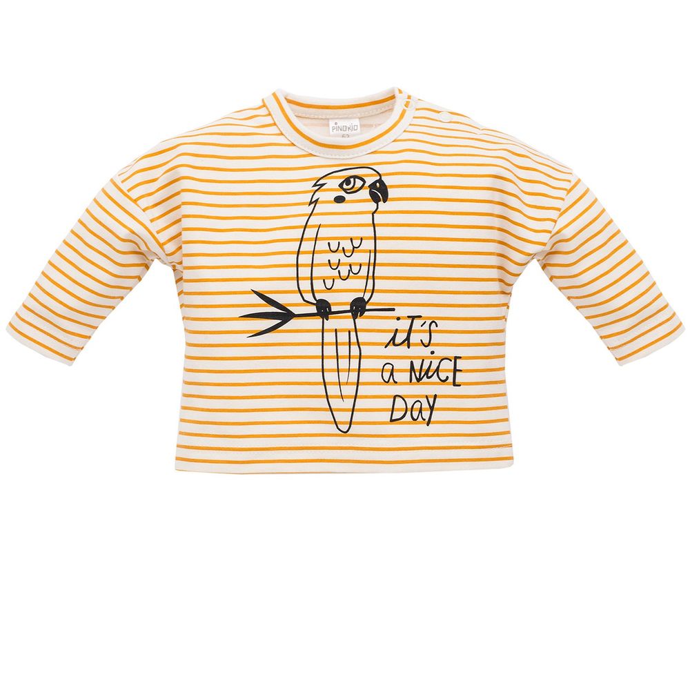 PINOKIO dětské tričko NICE DAY 74 žlutá