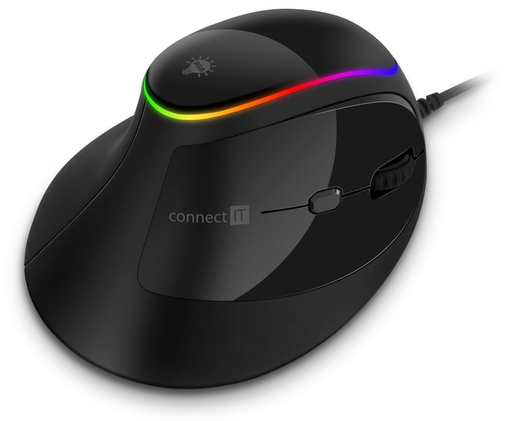 Levně Connect IT Game FOR HEALTH ergonomická vertikální myš (CMO-2800-BK)
