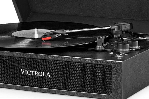 kufříkový retro gramofon Victrola VSC-580BT 3 rychlosti otáček 33 45 78 RCA out výstup sluchátkový výstup  bluetooth