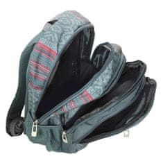 Target Školní batoh , Červeno-šedý se vzorem