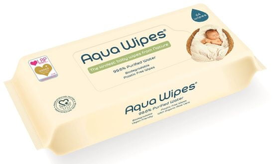 Aqua Wipes Vlhčené ubrousky - BOX 12x64 ks