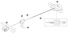 Kaxl Lanová dráha - mechanismus pro uchycení lana - na hranoly 241.005.020.001