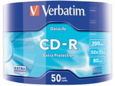 Verbatim CD-R 700MB, 52x, wrap 50 ks (43787)