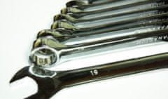 MAR-POL Klíče očkové-otevřené 10ks 10-19mm CrV, klip M58175