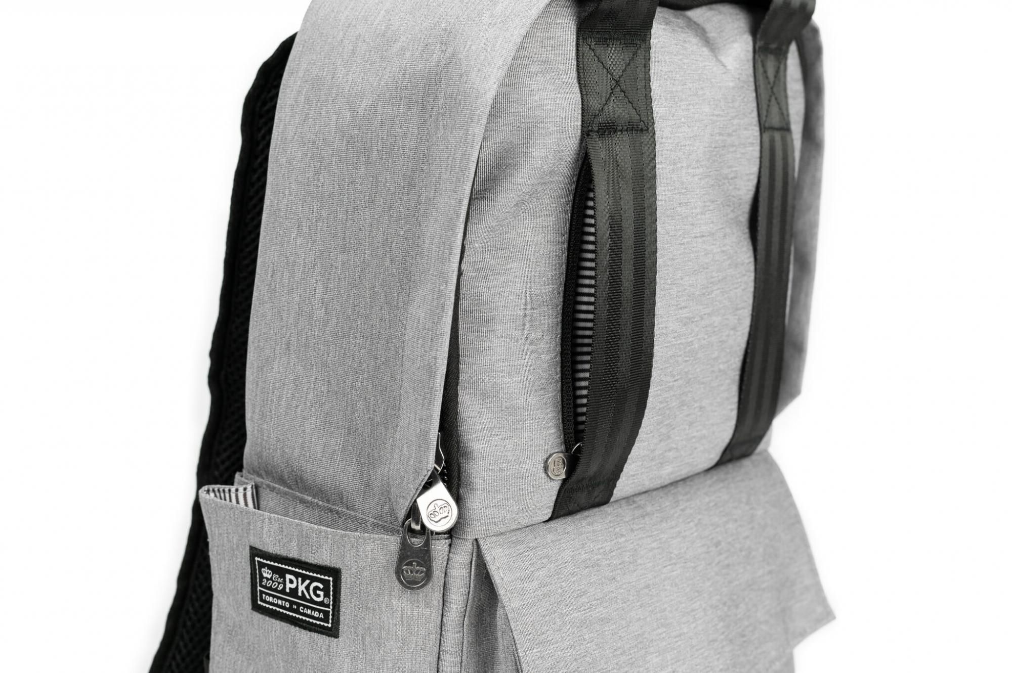 pkg rosseau backpack 13/14 vložená taška bočný vstup polstrované vrecká