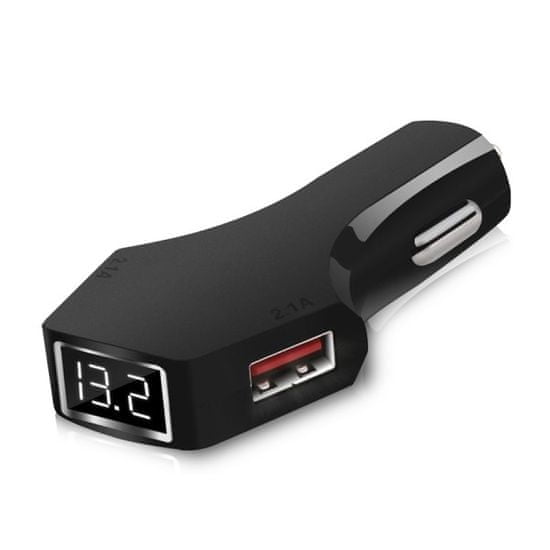 Automax USB nabíječka s měřákem napětí 4,2A
