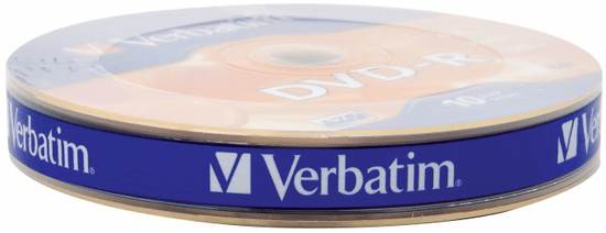 Verbatim DVD-R AZO 4,7GB, 16x, wrap 10 ks (43729)