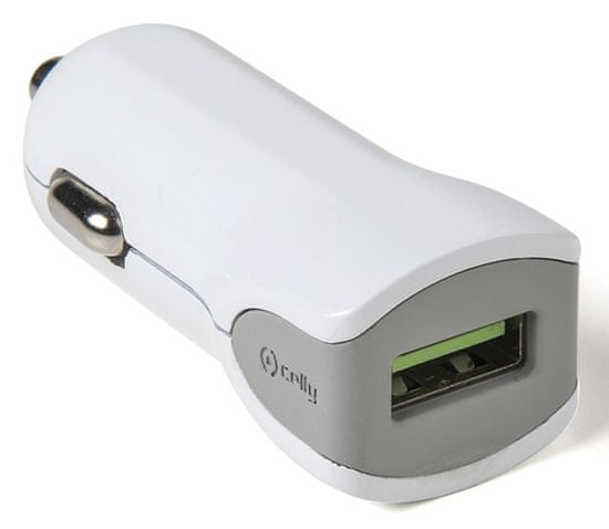 Celly Autonabíječka Turbo, USB 2,4 A, bílá