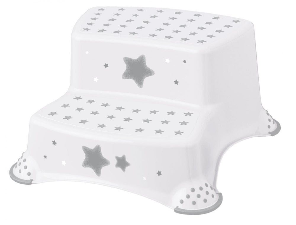 Levně keeeper Dvojstupínek k WC/umyvadlu "Stars" bílá