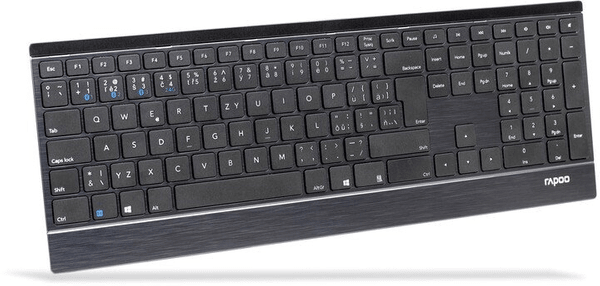 Bezdrátová klávesnice Rapoo E9500M tichý provoz štíhlá Bluetooth 2,4 GHz