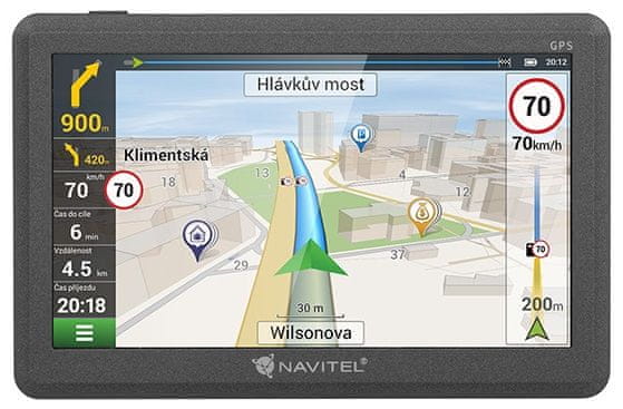 Automobilová GPS navigace Navitel E200 TMC, mapa České republiky, Slovenska, Polska, Maďarska, Bulharska, Rumunska, Moldavska, Běloruska a Ukrajiny, střední a východní Evropa, RDS-TMC