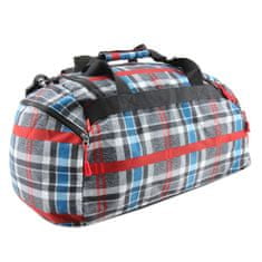 Target Cestovní taška , Kostkovaná, červeno-modro-šedá